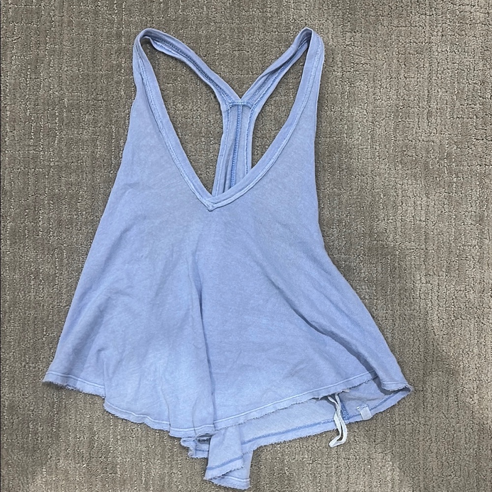 We The Free Light Blue Dani Loose Tank in Light Blue Size Small